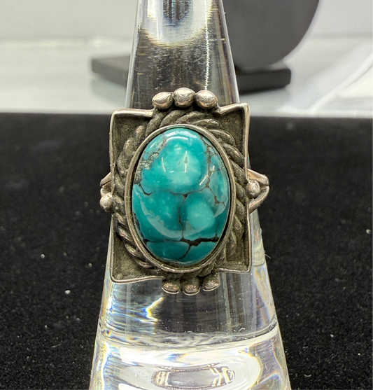 Vintage Turquoise Ring size 6.5 #41